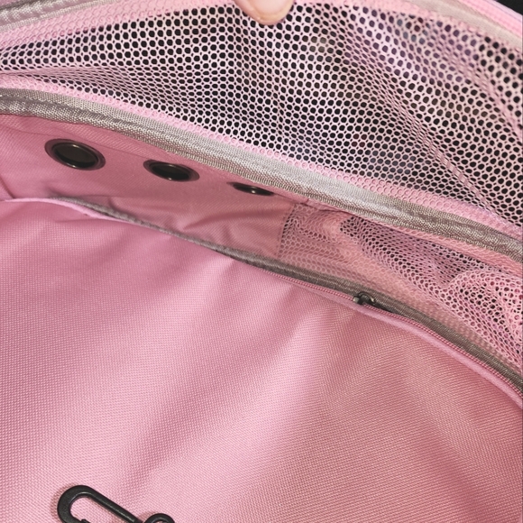 XZKING Pink Bubble Expandable Small Pet Cat Dog Backpack Carrier 12.5"X11"X16.5" - Picture 9 of 11